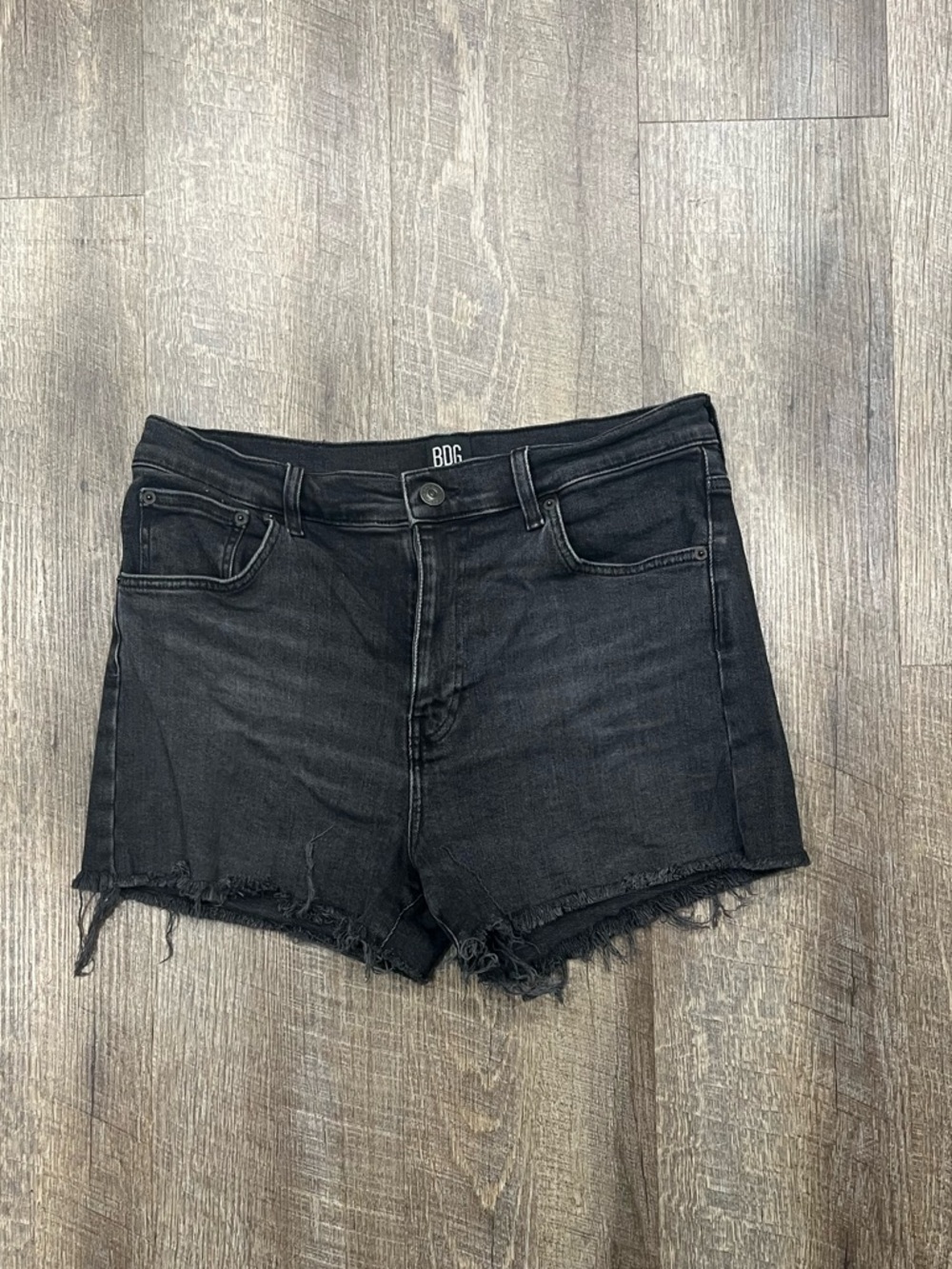BDG Black Denim High-Rise Cutoff Shorts